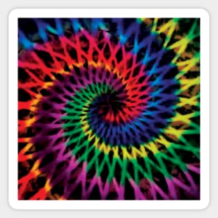 Reverse Spiral Neon Tie Dye Sticker